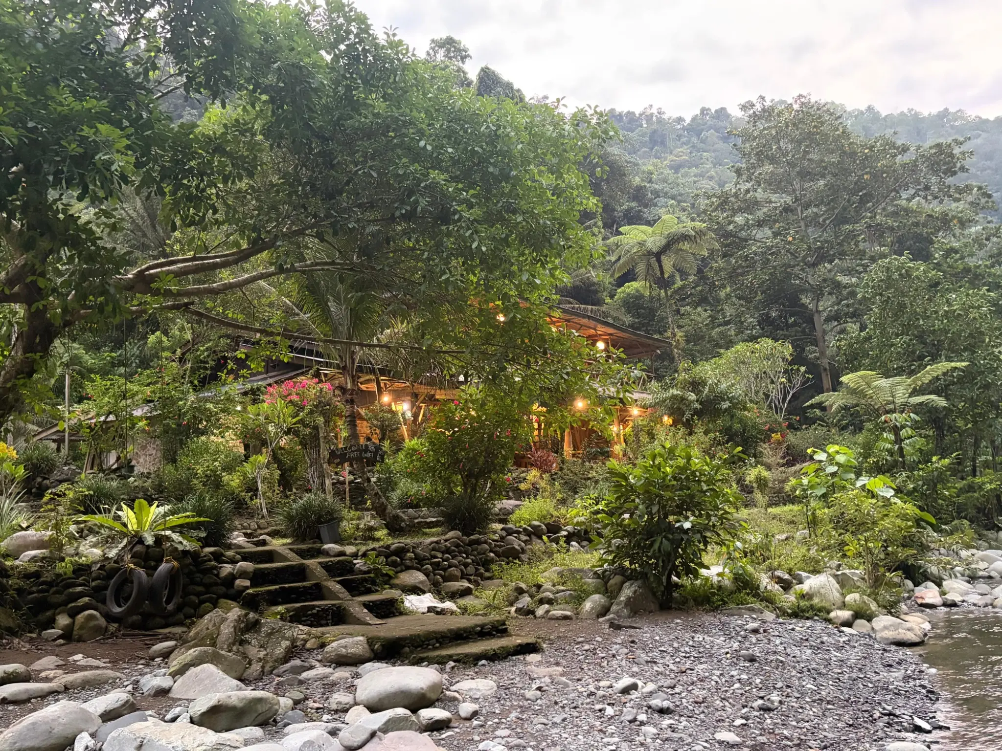 Back to Nature riverside eco-lodge surrounded by rainforest in Bukit Lawang