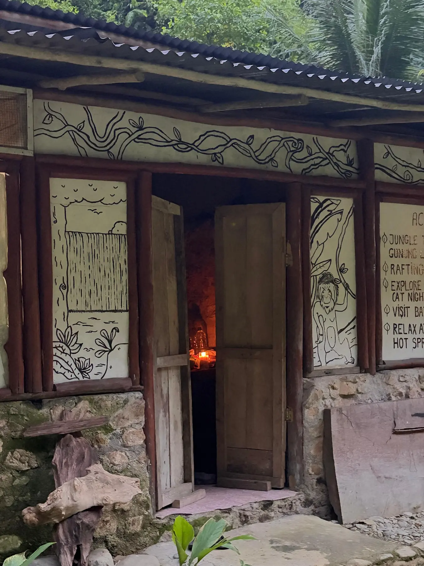Hand-painted jungle house at Back to Nature Ecotourism